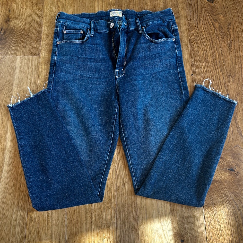 MOTHER Dark Blue Ankle Jeans